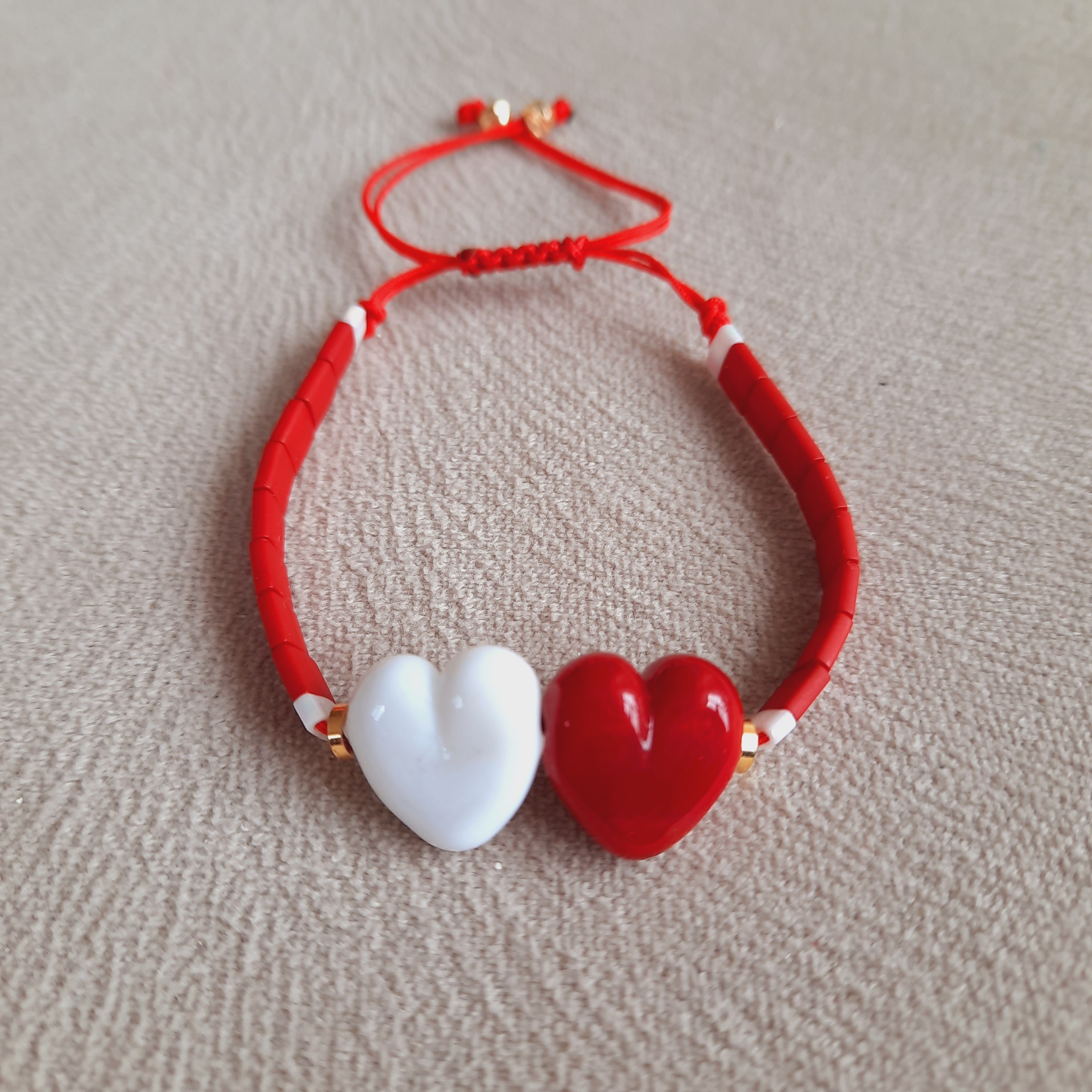 Cumhuriyet 100. Yıl Kalpli Murano Bileklik