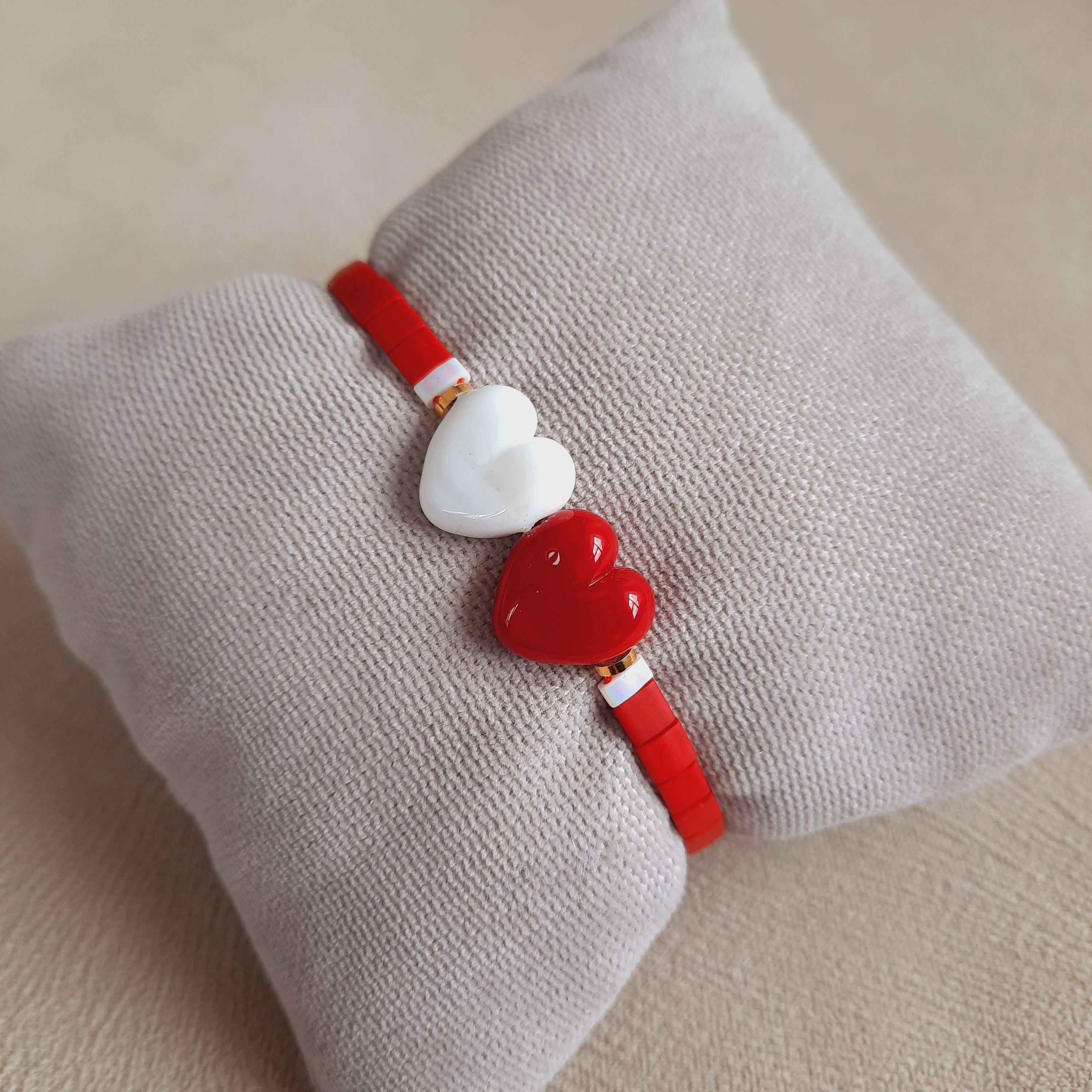 Cumhuriyet 100. Yıl Kalpli Murano Bileklik