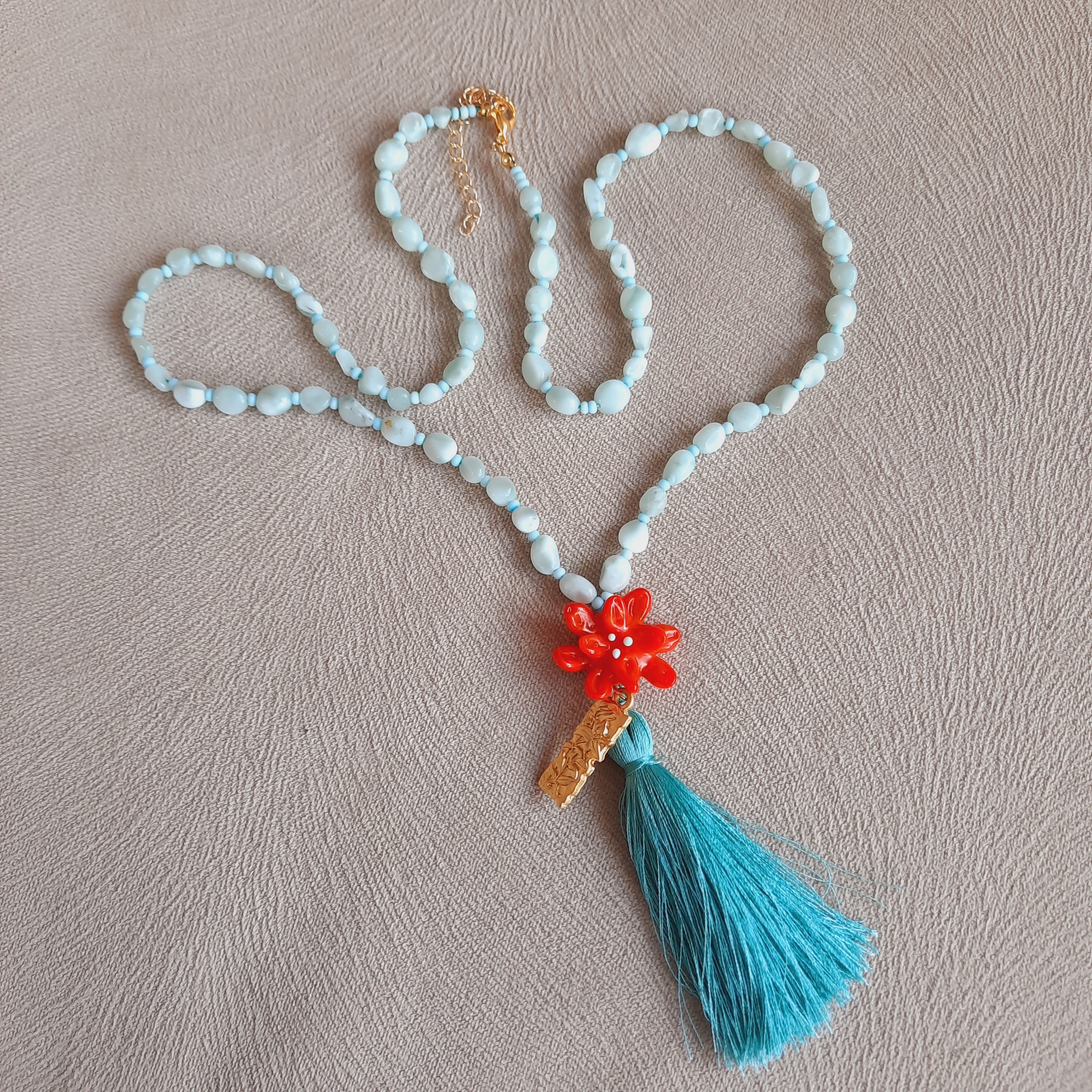 Lotus Çiçeği Kyanit Özel Tasarım Kolye