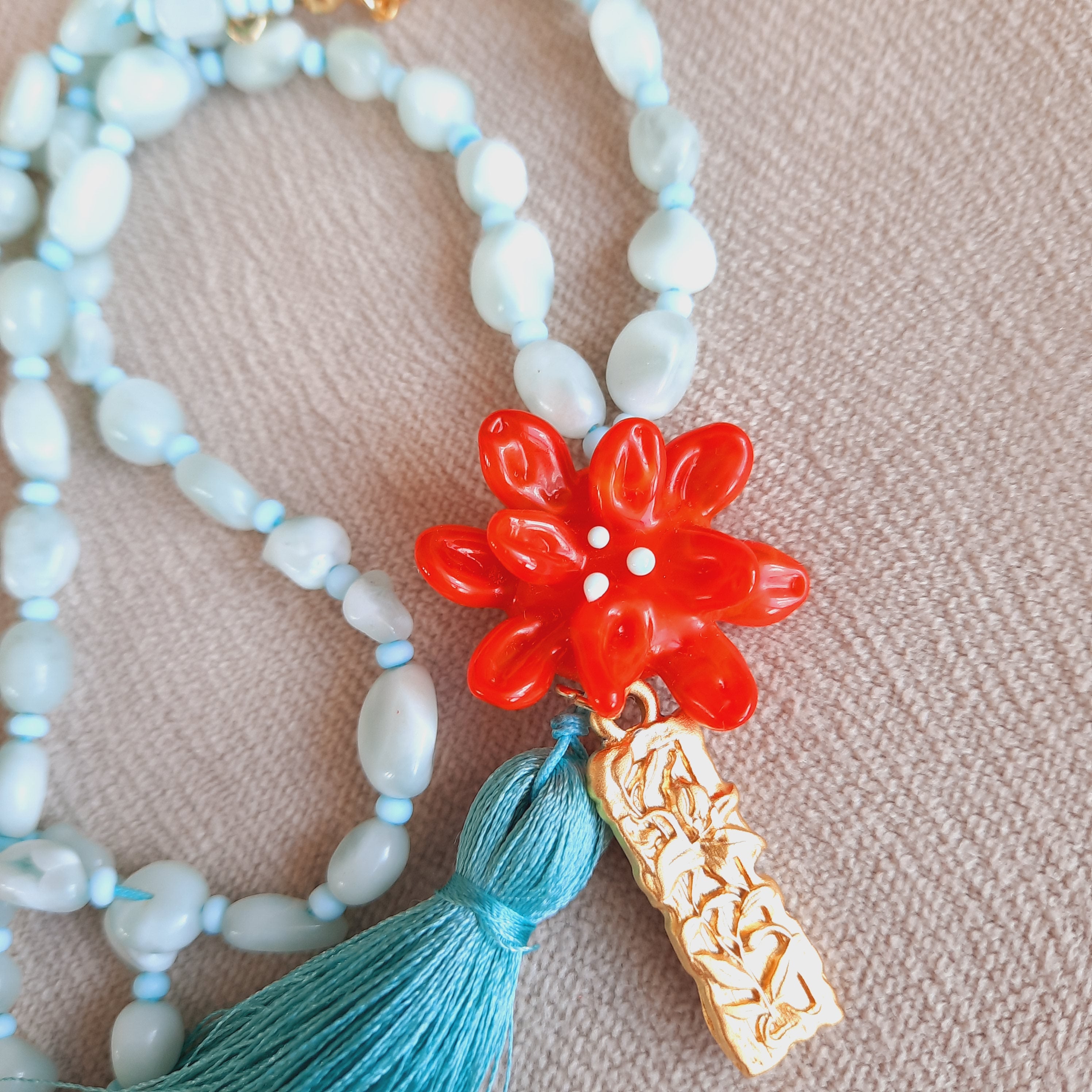 Lotus Çiçeği Kyanit Özel Tasarım Kolye