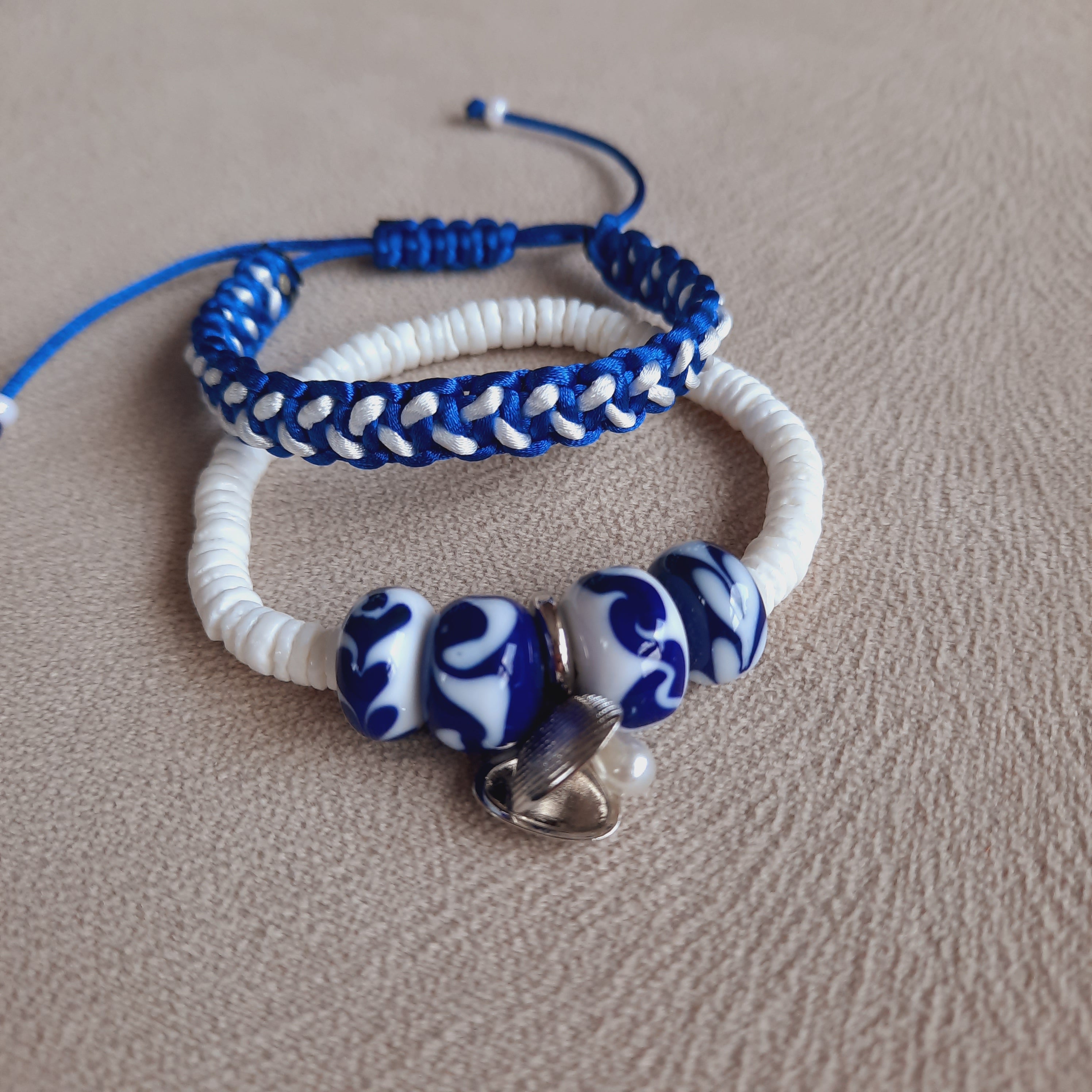 Greece Lacivert Beyaz Bileklik Kombini