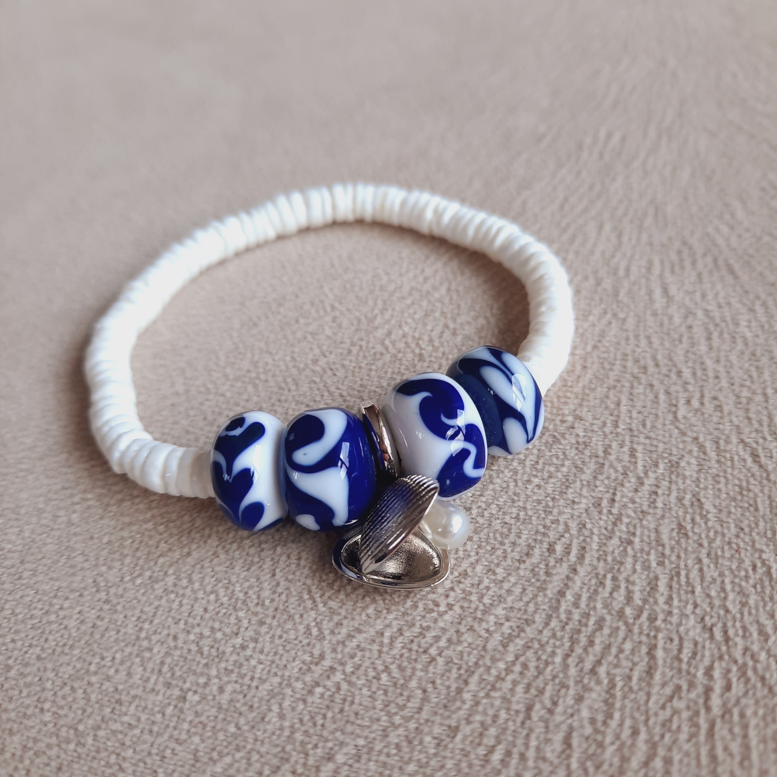 Greece Lacivert Beyaz Bileklik Kombini