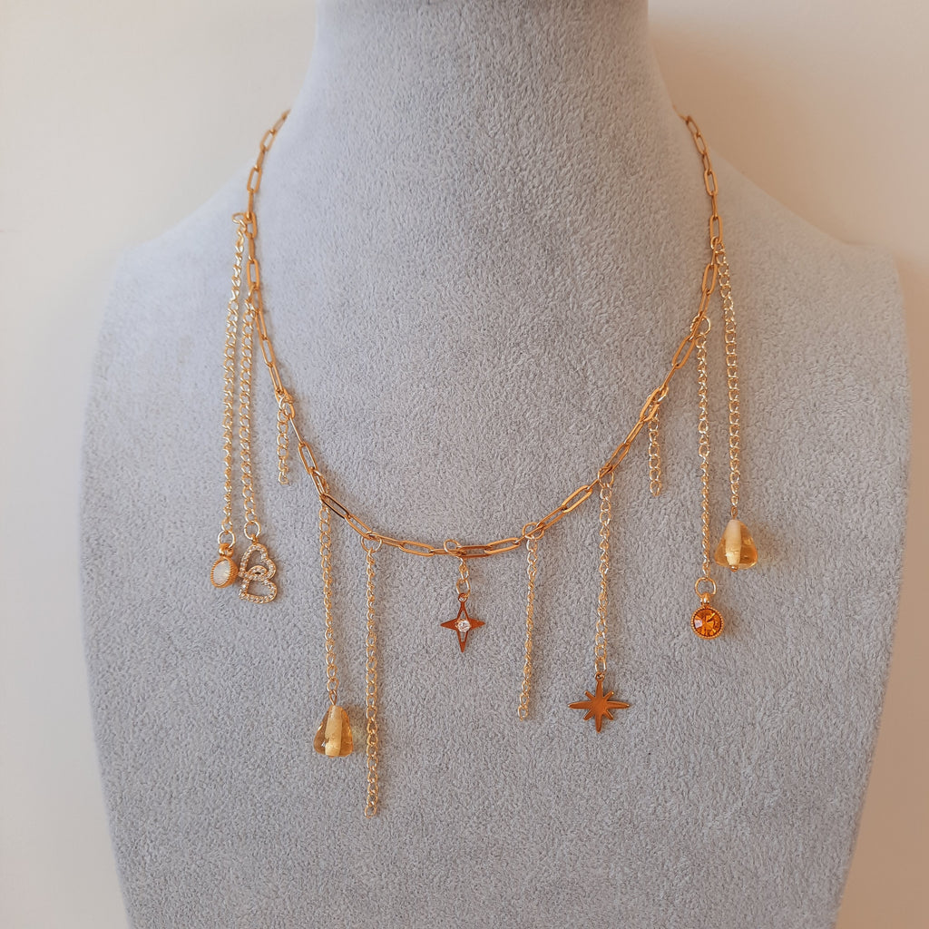 Kutup Yıldızı Nar Charmlı Paslanmaz Çelik Kolye