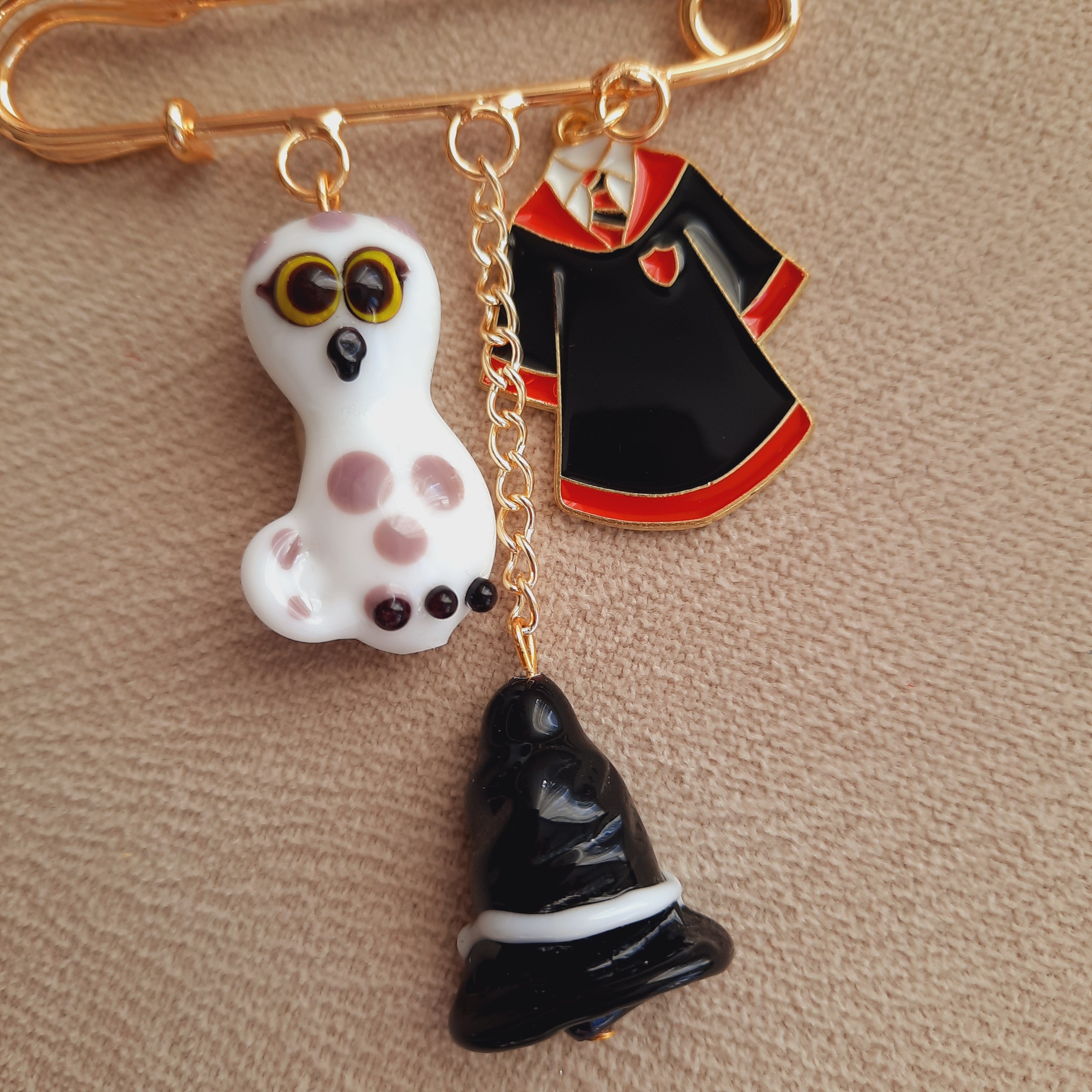 Büyü Okulu Baykuş Cadılar Bayramı İskoç İğnesi Broş