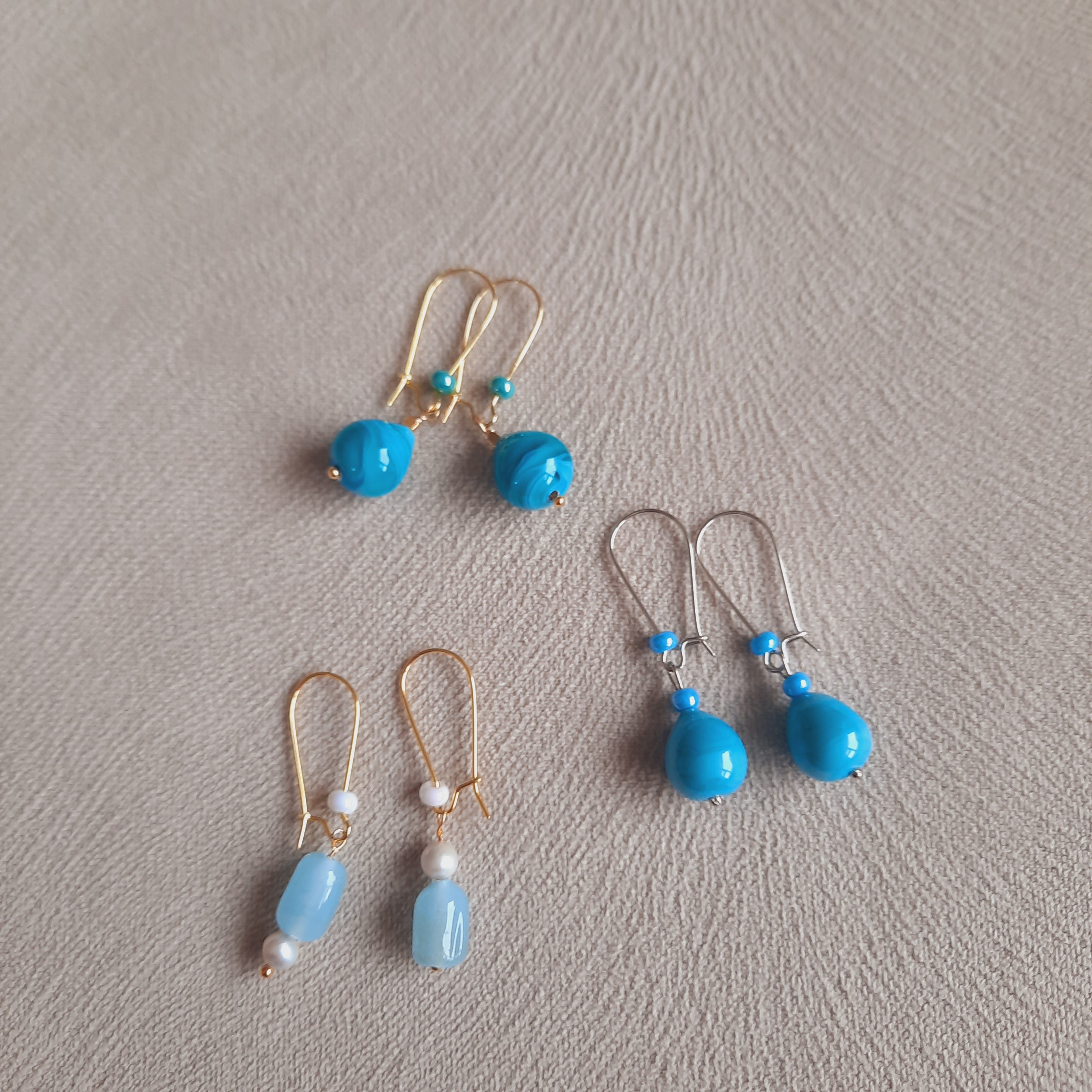 3 Çift İnce Kancalı Damla Küpe