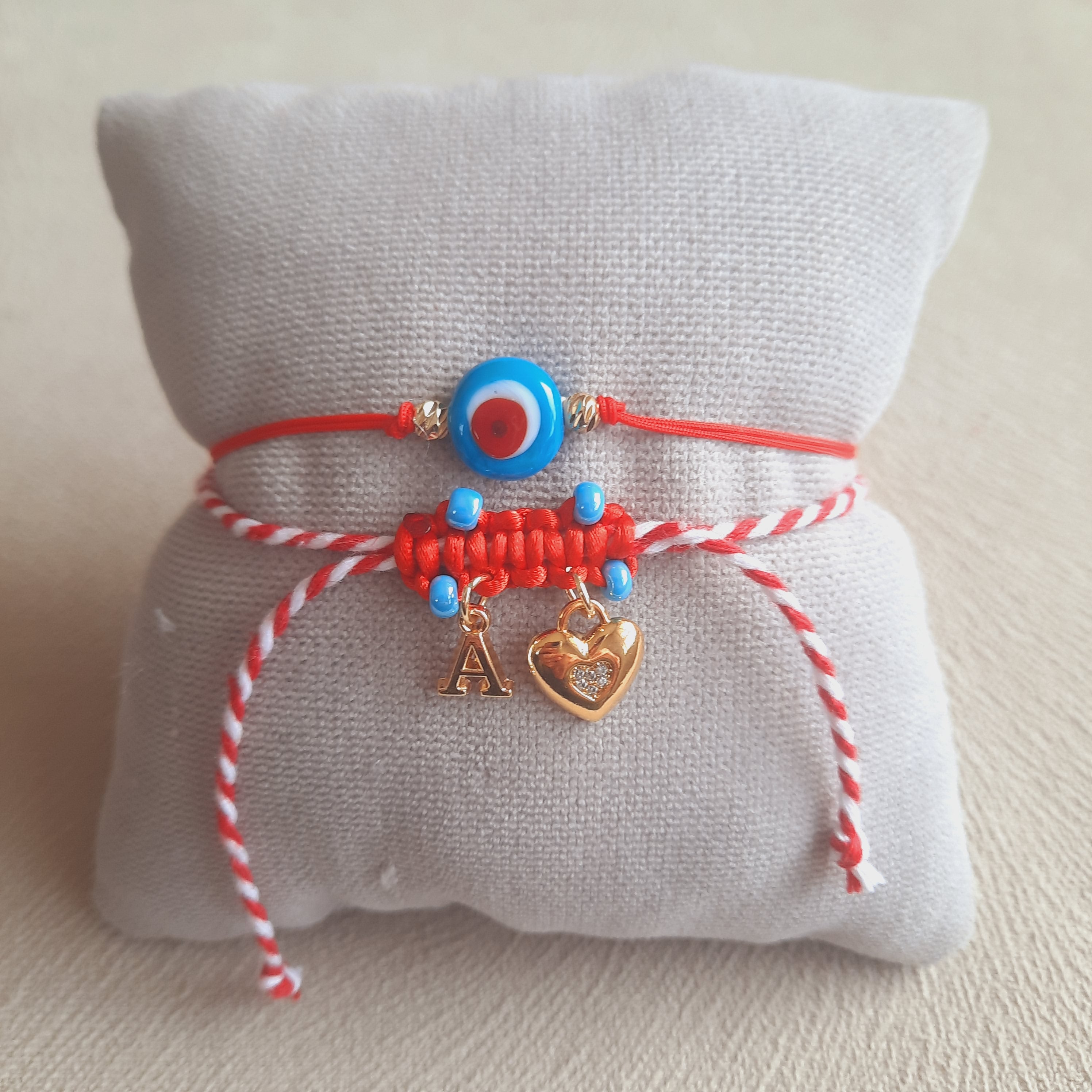 Nazarlı Kalpli Harfli İkili Kombin Marteniçka