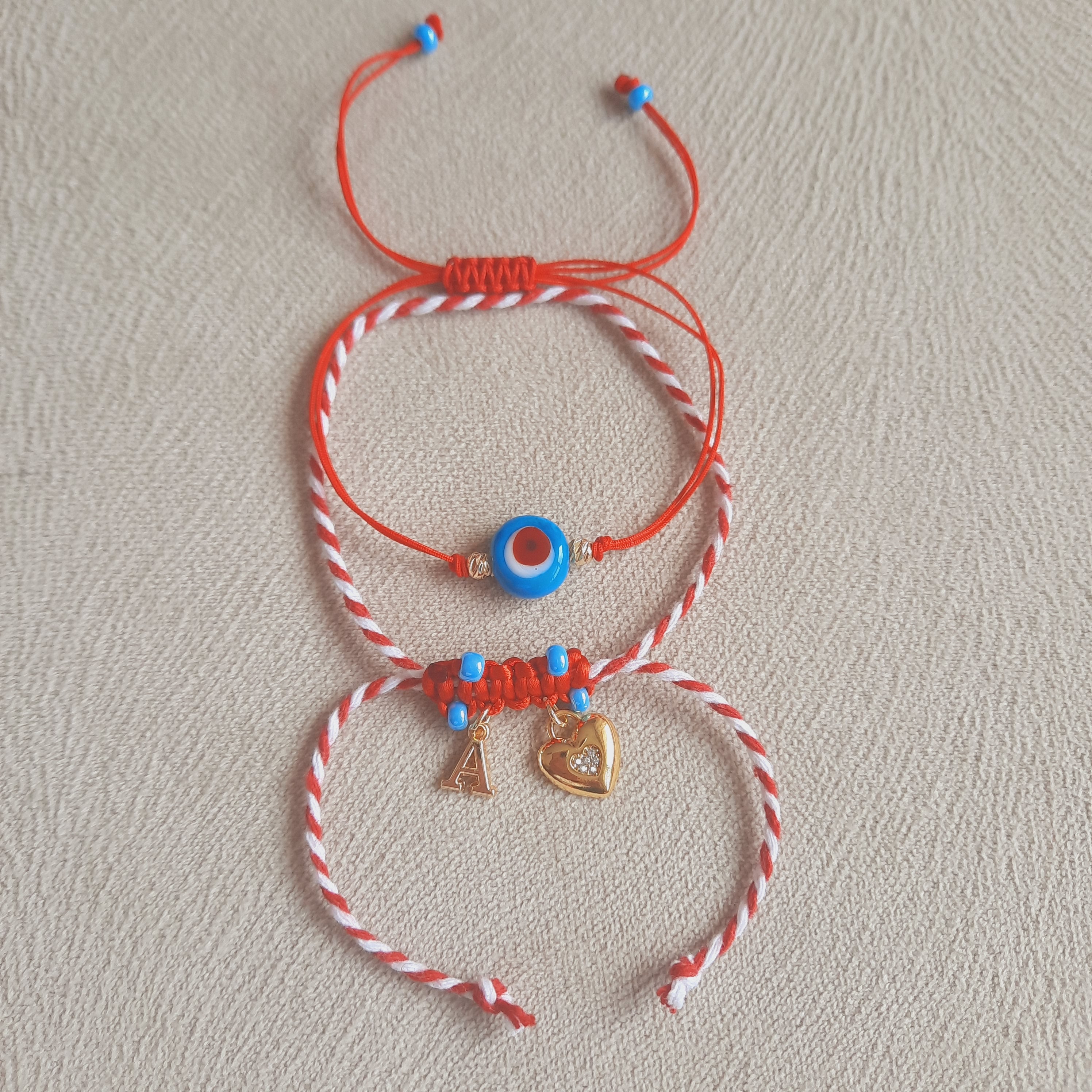 Nazarlı Kalpli Harfli İkili Kombin Marteniçka