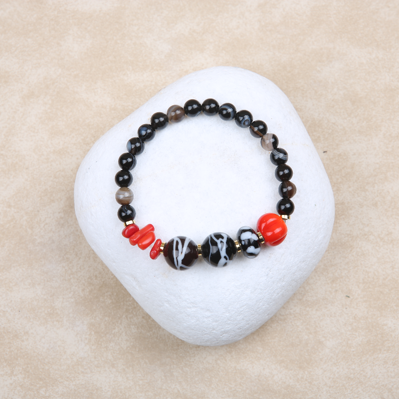 Muladhara Çakra Siyah Bileklik