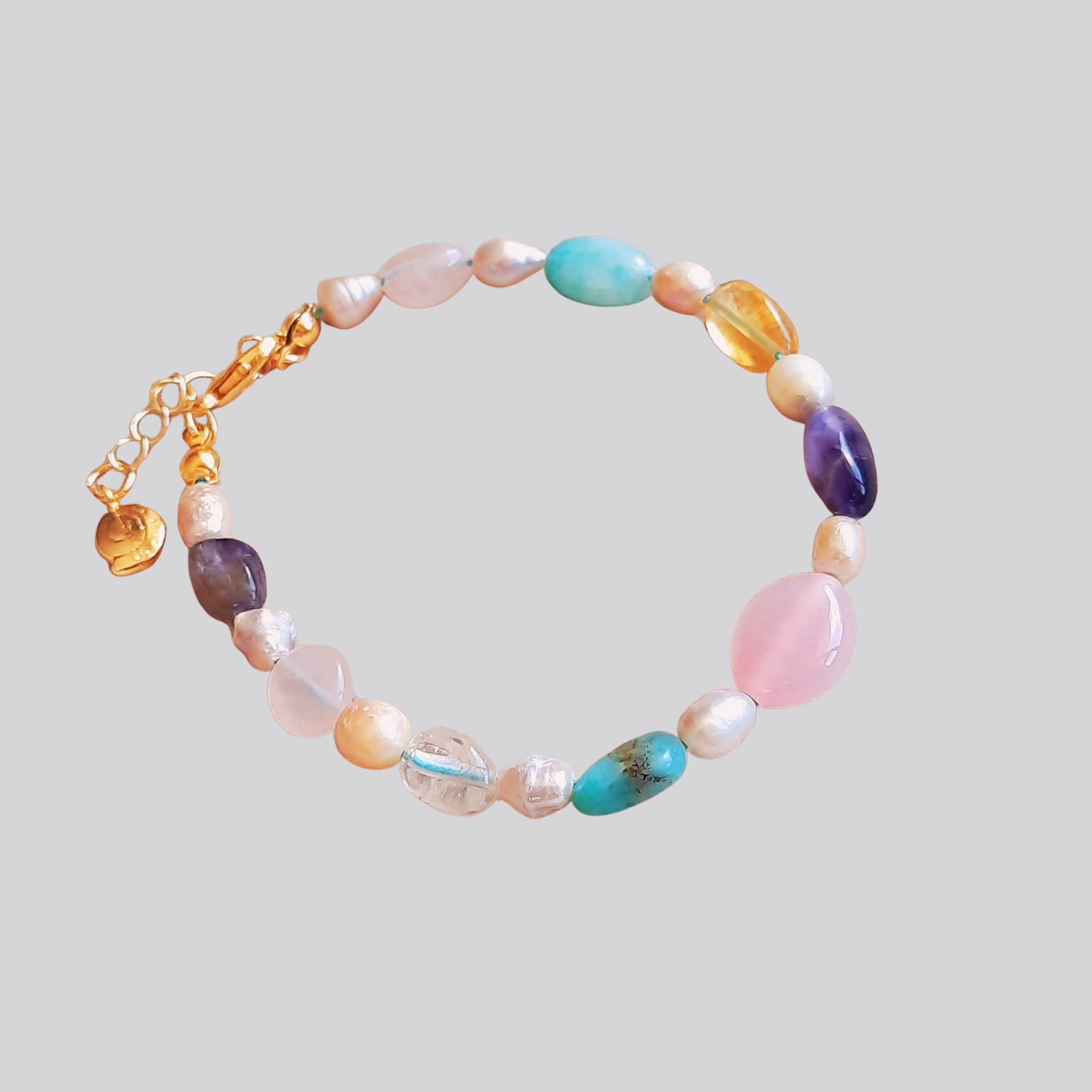 Çakra İnci Doğaltaş Murano Bileklik