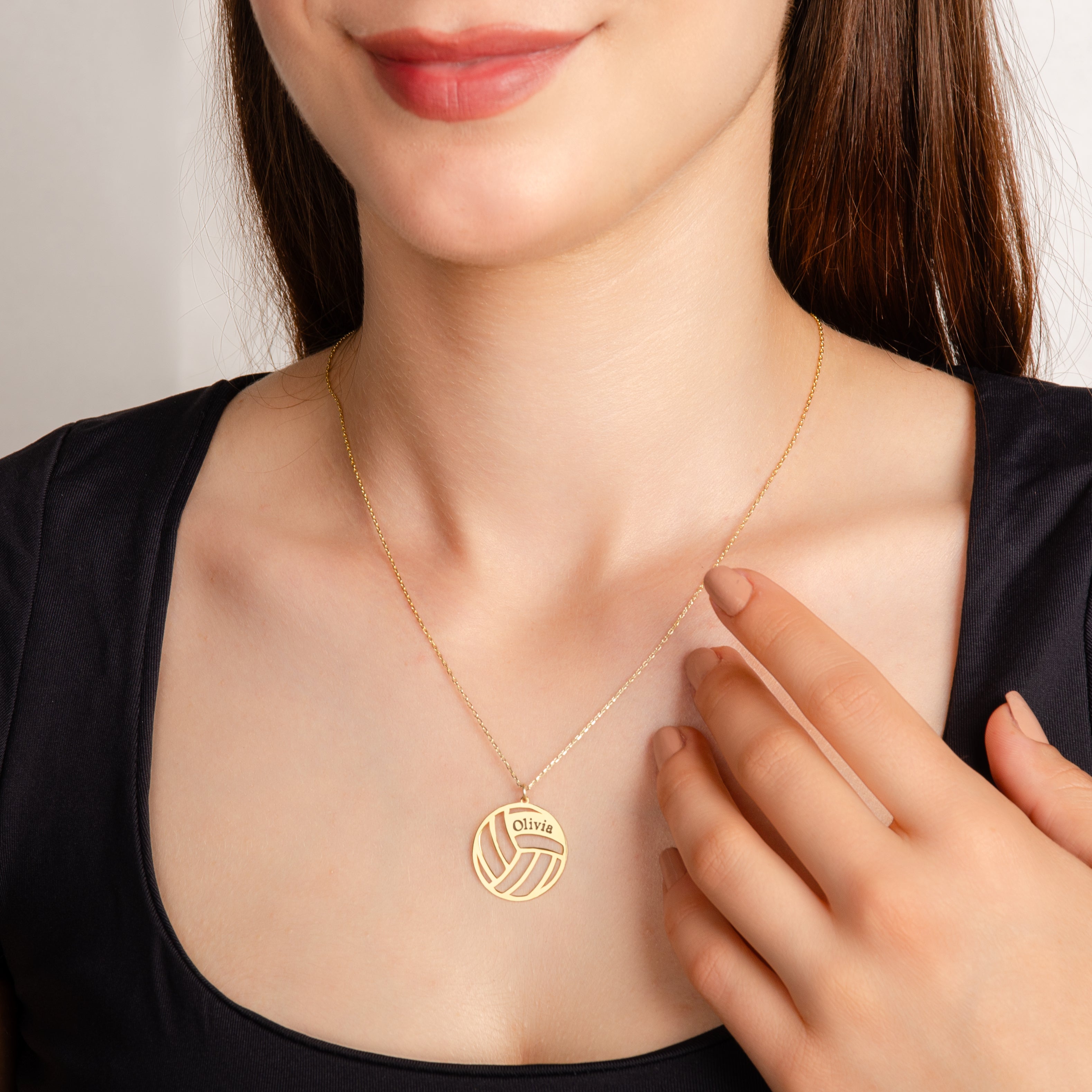 925 Ayar Top ve İsim Font Gümüş Kolye (Altın veya Gümüş Renkte, Farklı Zincir Seçenekli) (Kopya)