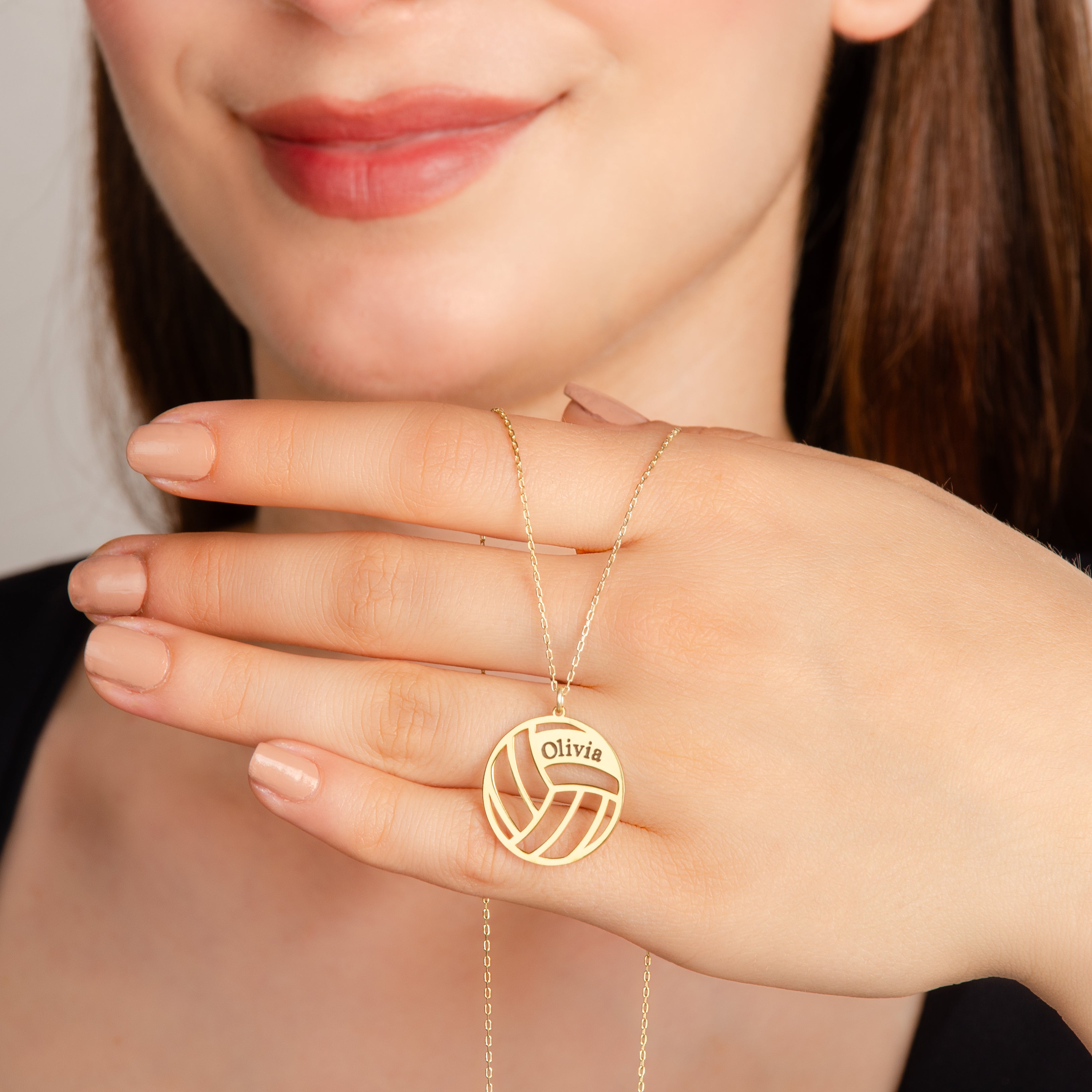 925 Ayar Top ve İsim Font Gümüş Kolye (Altın veya Gümüş Renkte, Farklı Zincir Seçenekli) (Kopya)