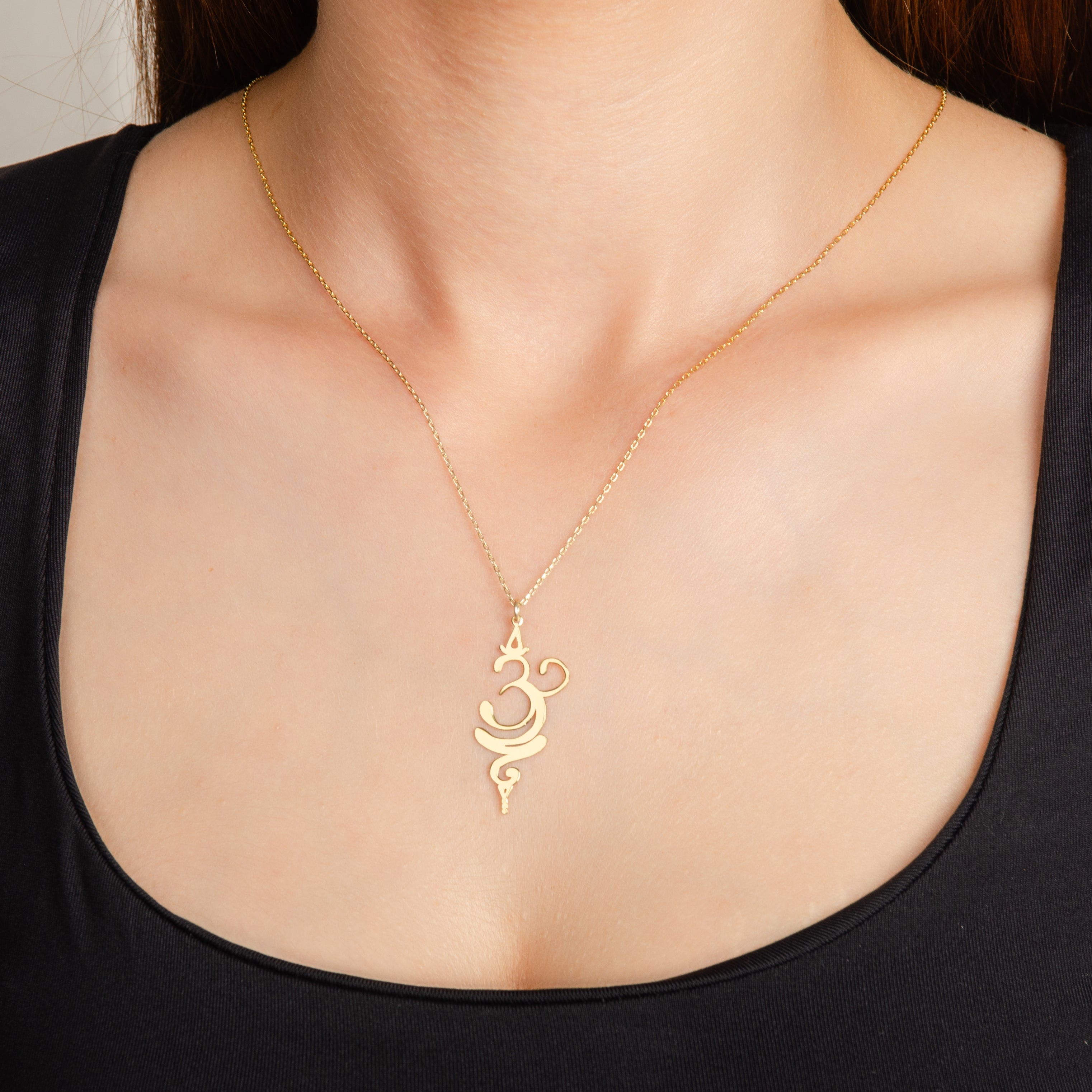 925 Ayar Nefes Gümüş Kolye (Altın veya Gümüş Renkte, Farklı Zincir Seçenekli)