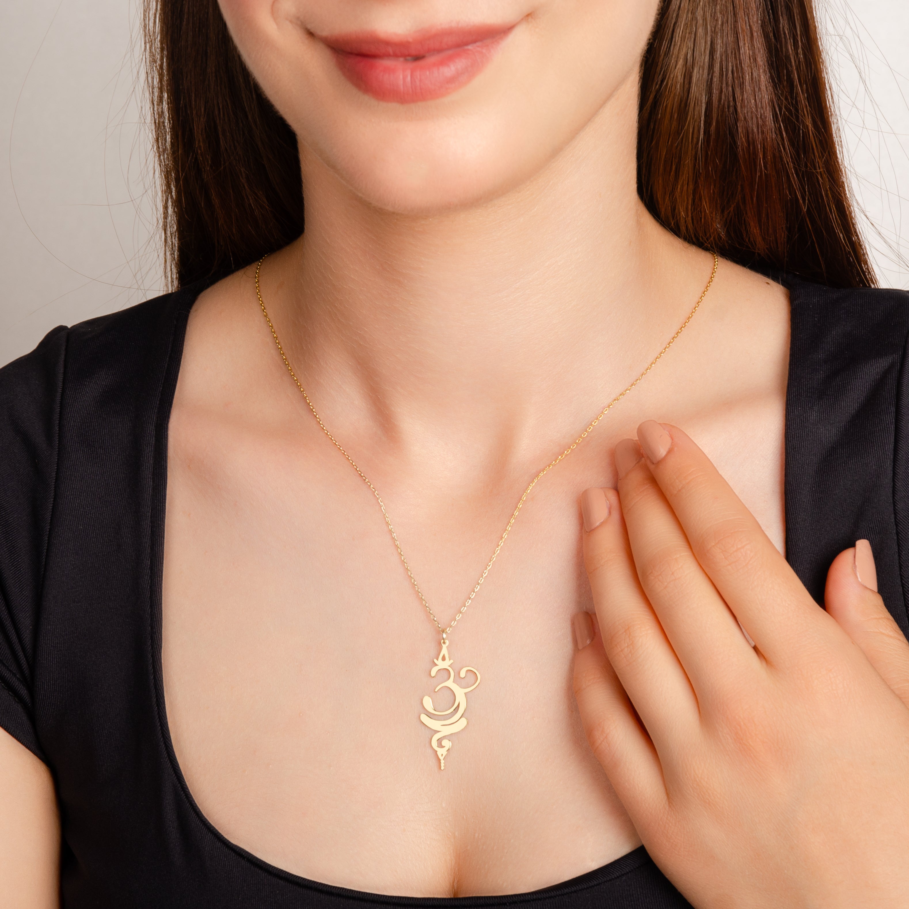 925 Ayar Nefes Gümüş Kolye (Altın veya Gümüş Renkte, Farklı Zincir Seçenekli)