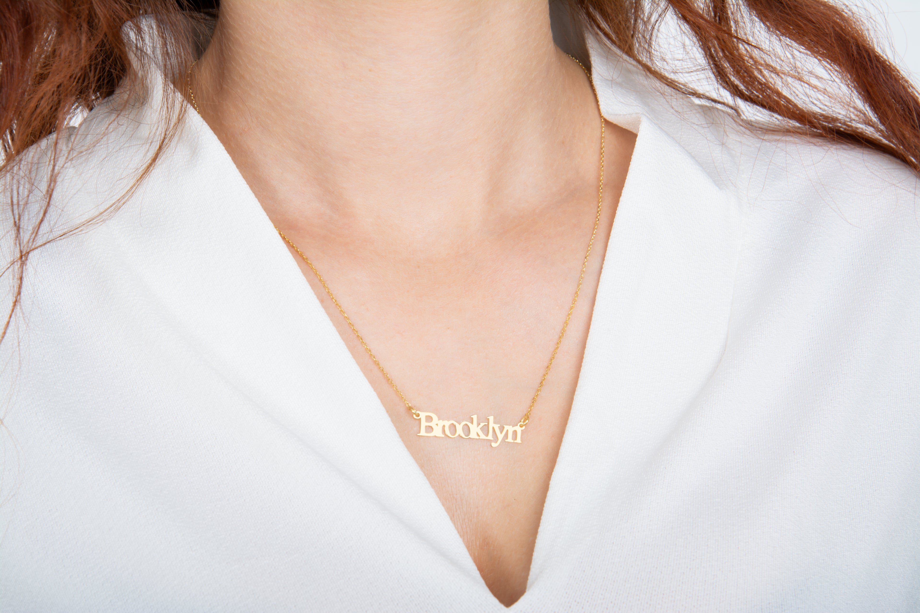 925 Ayar Times Font Gümüş Kolye (Altın veya Gümüş Renkte, Farklı Zincir Seçenekli)