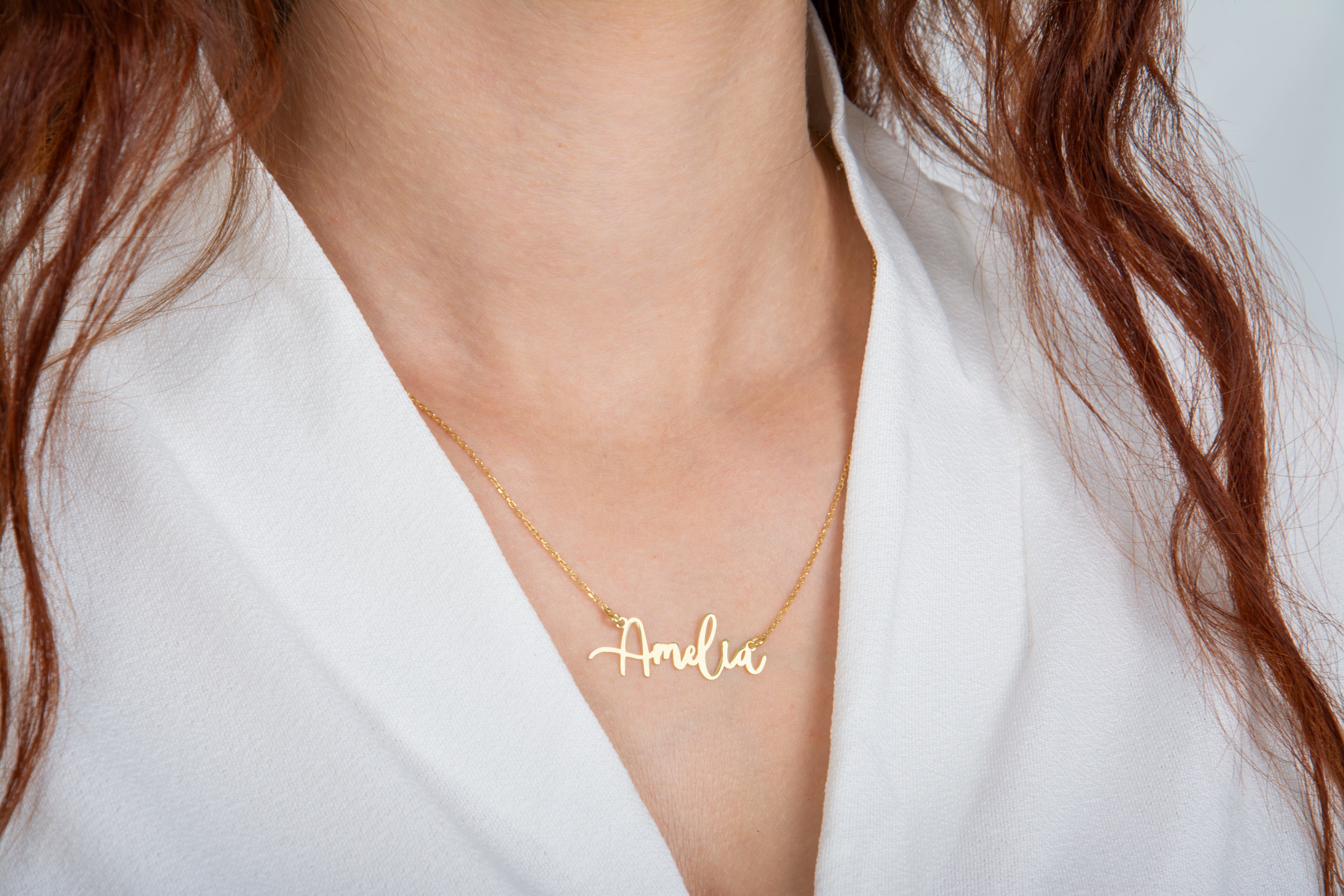 925 Ayar Normal Font Gümüş Kolye (Altın veya Gümüş Renkte, Farklı Zincir Seçenekli)