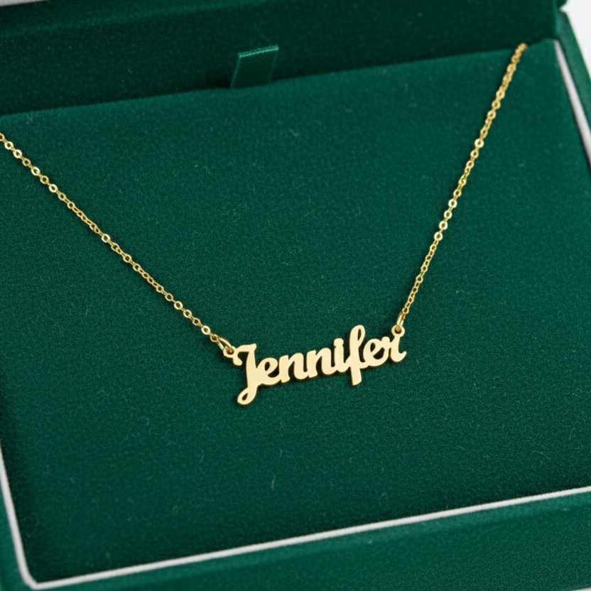 925 Ayar Krusyida Font Gümüş Kolye (Altın veya Gümüş Renkte, Farklı Zincir Seçenekli)