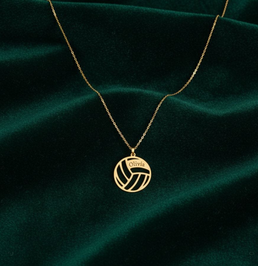 925 Ayar Top ve İsim Font Gümüş Kolye (Altın veya Gümüş Renkte, Farklı Zincir Seçenekli) (Kopya)