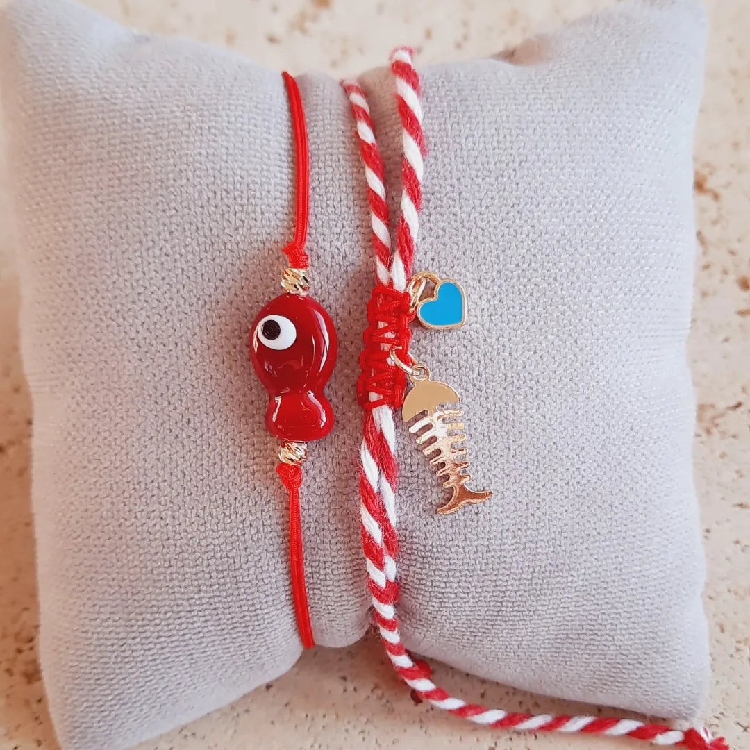 Balıklı Cam Boncuk İkili Kombin Marteniçka