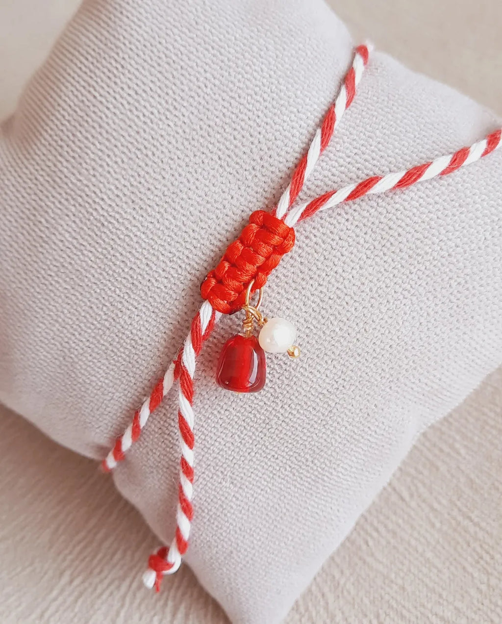 Nar İnci Cam Boncuklu Marteniçka Bileklik Kolye Ucu