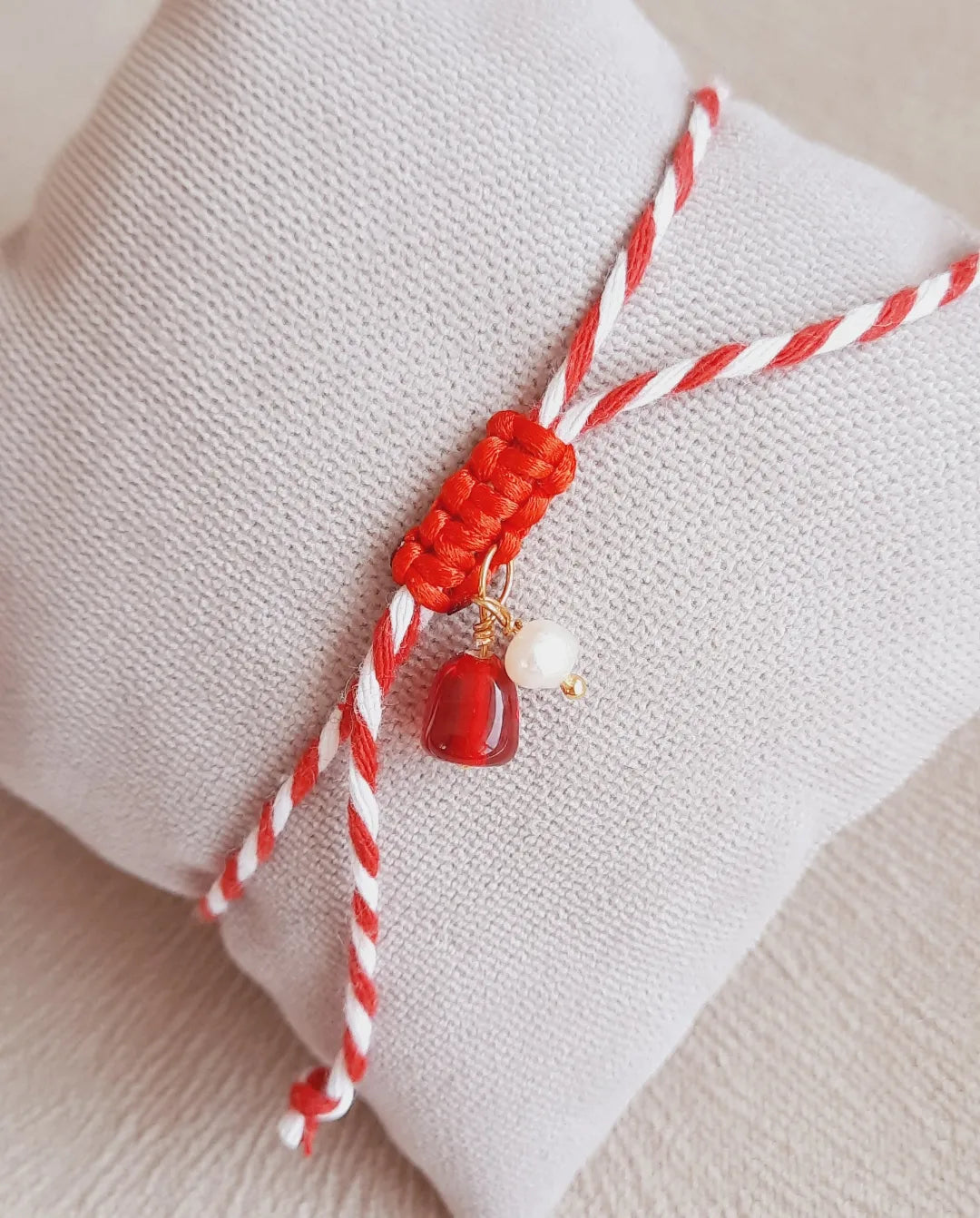 Nar İnci Cam Boncuklu Marteniçka Bileklik Kolye Ucu