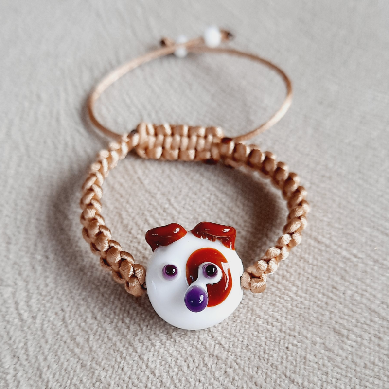 Köpek Makrome Çocuk Bileklik