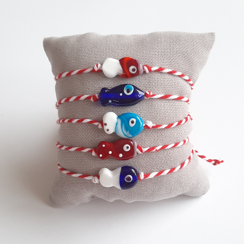 Balık (1 Adet) Murano Cam Boncuk Marteniçka Bileklik