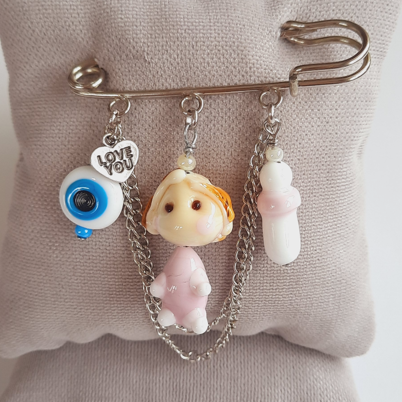 Murano Bebekli İskoç İğnesi Broş