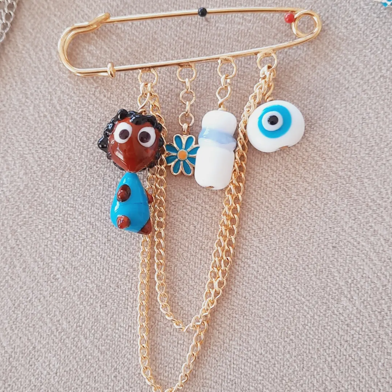 Murano Bebekli İskoç İğnesi Broş