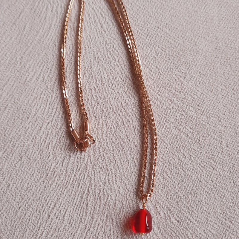 Paslanmaz Çelik Nar Tanesi Kolye