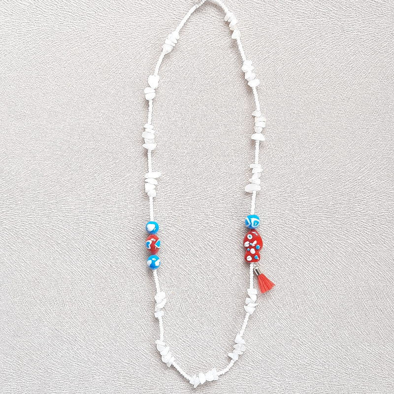 Murano Balıklı Kalpli Yaz Kolyesi