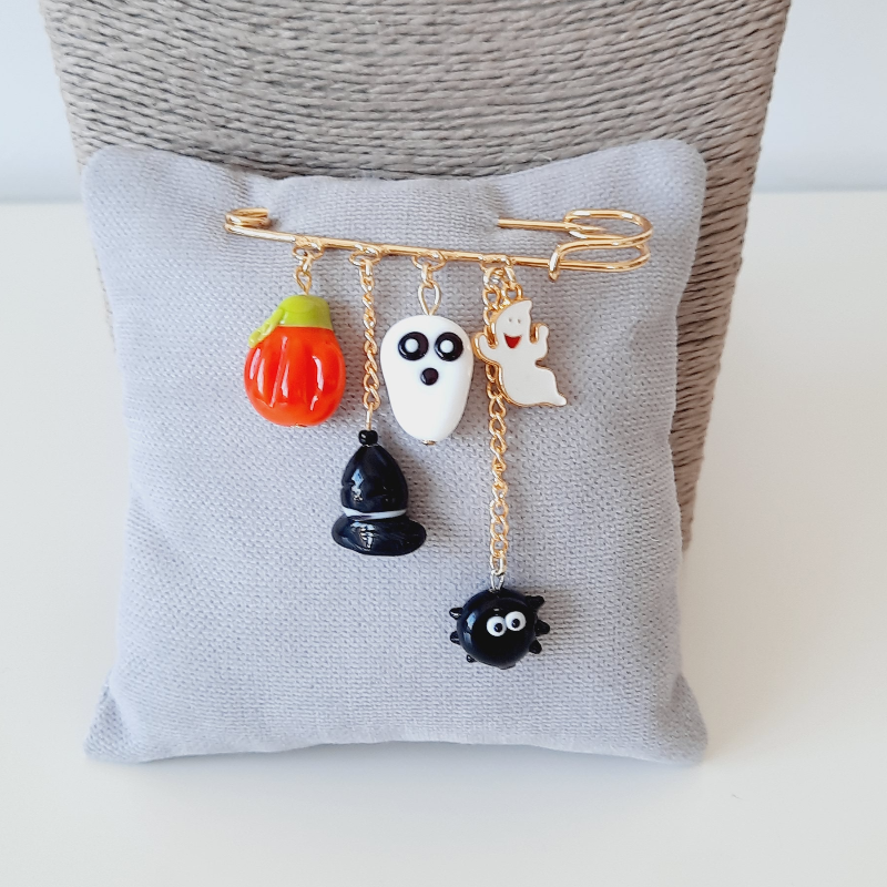 Cadılar Bayramı İskoç İğnesi Murano Broş