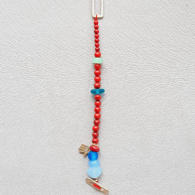 Eskitme Cam Mercan Özel Tasarım Bileklik