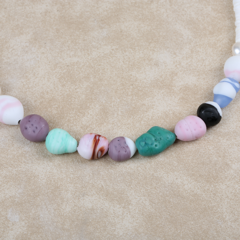 Eskitme Cam Taş Görünümlü Özel Tasarım Kolye