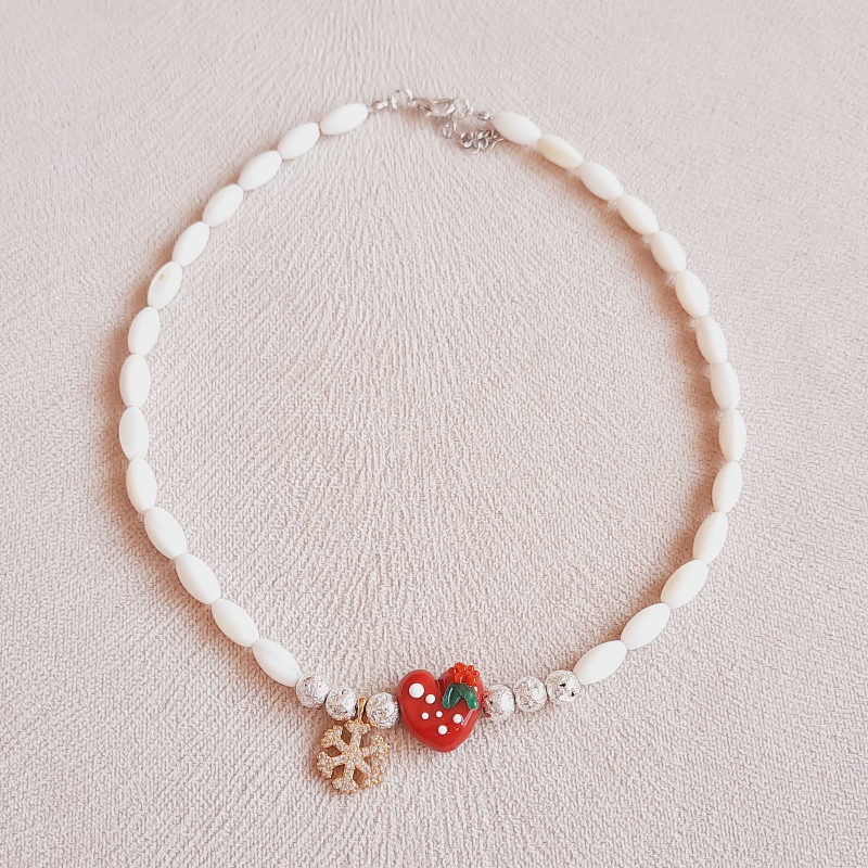 Yeni Yıl Murano Kalp Kolye