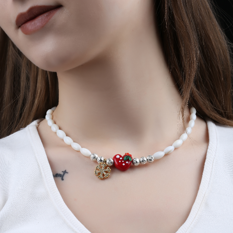 Yeni Yıl Murano Kalp Kolye