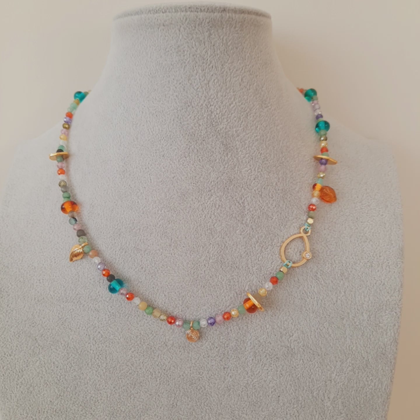 Gökkuşağı Zirkonyum Murano Özel Tasarım Kolye