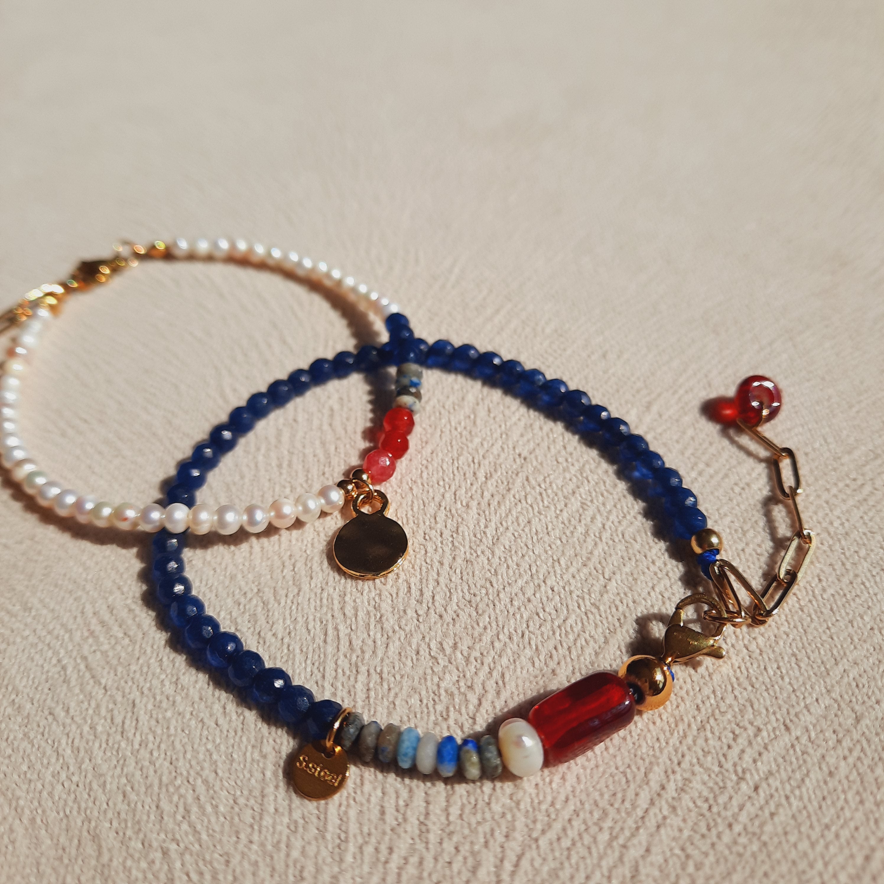 Beti & Beauty Lapis İnci Kombin Bileklik Seti