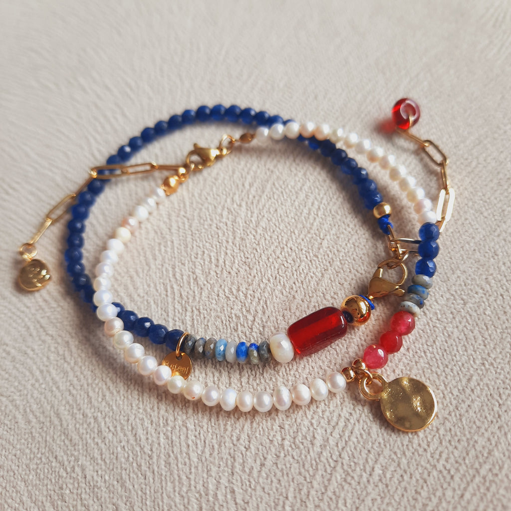 Beti & Beauty Lapis İnci Kombin Bileklik Seti