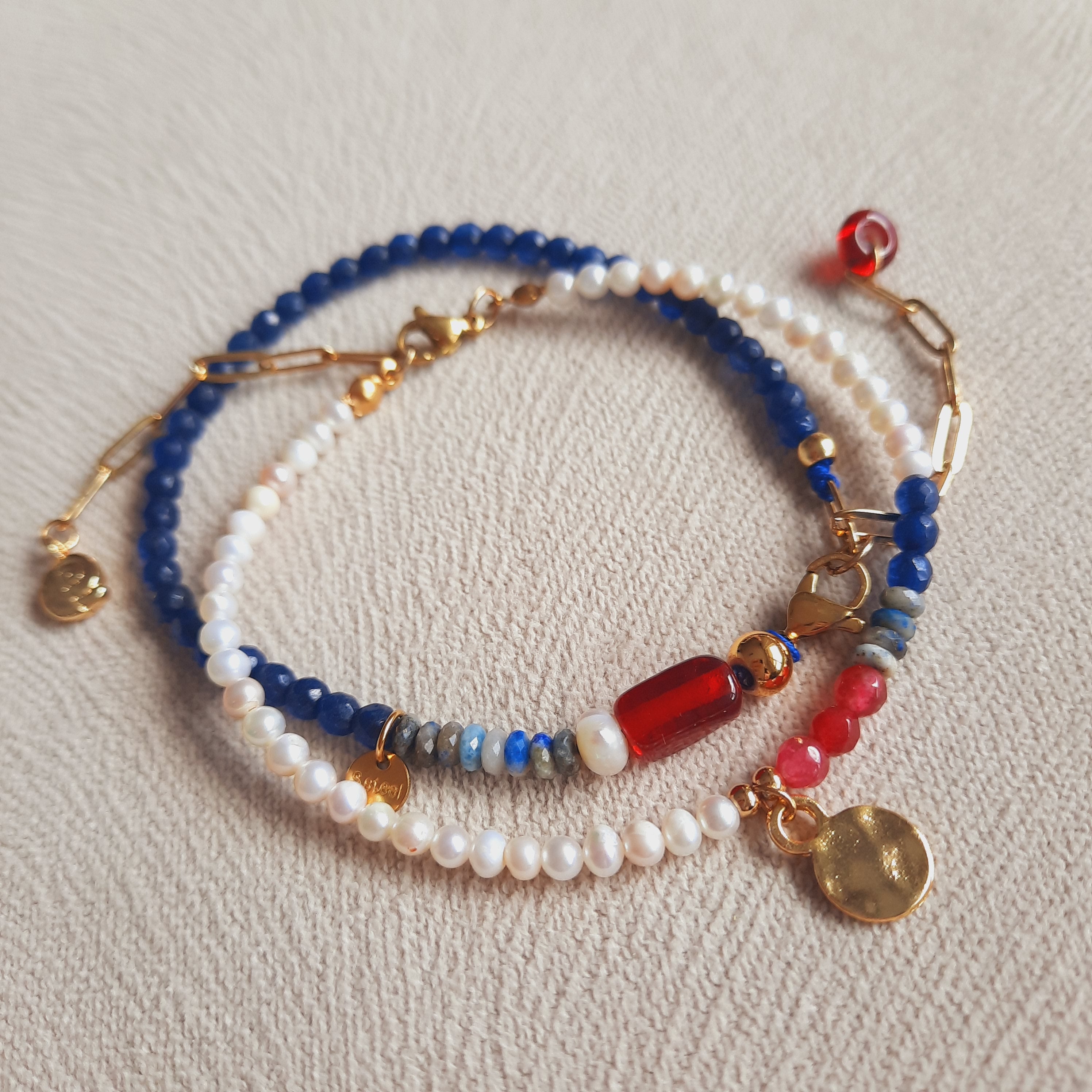 Beti & Beauty Lapis İnci Kombin Bileklik Seti