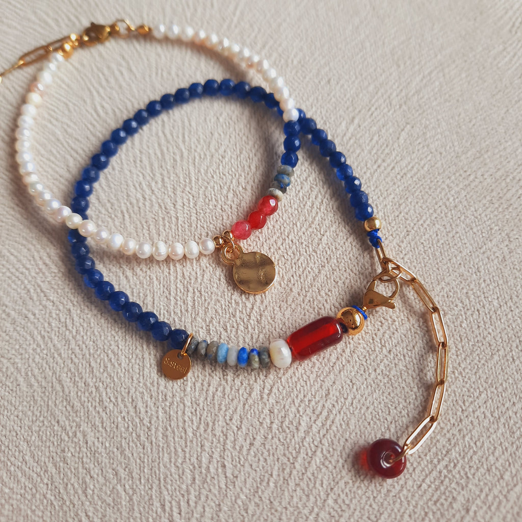 Beti & Beauty Lapis İnci Kombin Bileklik Seti