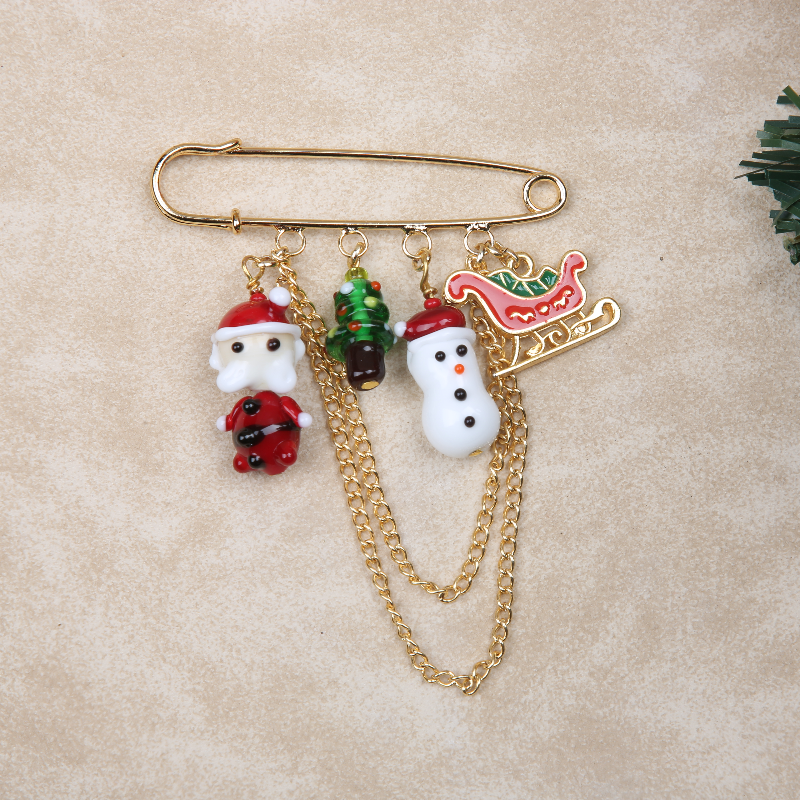 Yeni Yıl İskoç İğnesi Murano Broş